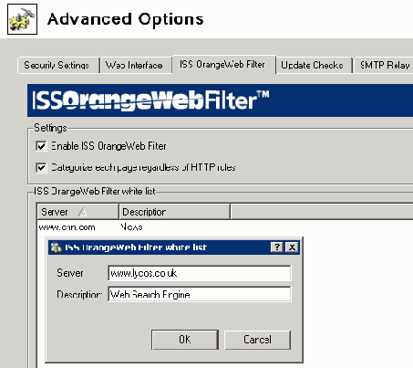 Настройки ISS OrangeWeb Filter